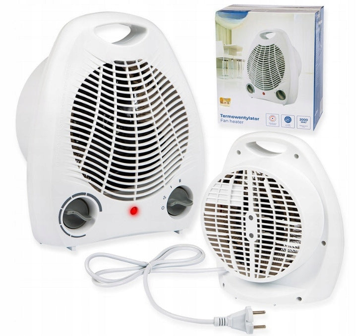 Grzejnik elektryczny farelka termowentylator ogrzewacz 2000W nagrzewnica pokojowa z termostatem do domu