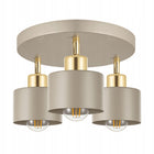 Lampa sufitowa żyrandol Plafon wisząca LED 3x E27 Beżowa ZŁOTA LOFT GOLD metalowa oprawa oświetleniowa 3-punktowa, do