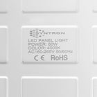 Panel LED oprawa rastrowa 60X60cm kaseton 60W CCD plafon kwadratowy biały do wnętrz, zintegrowane źródło światła