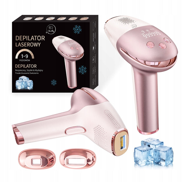 Depilator IPL do włosów ciała laserowy bikini NÓG depilacja bezbolesny RÓŻ różowy
