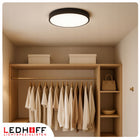 Plafon LED lampa sufitowa duża 50cm okrągła czarna Panel mocny do pokoju oprawa oświetleniowa, zintegrowane źródło