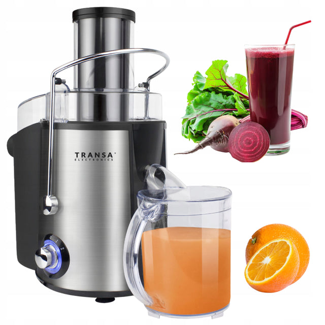 Sokowirówka wysokoobrotowa do owoców i warzyw FreshJuice transa 1400W wyciskarka odśrodkowa, 2 prędkości, szeroki wsad 7,5 cm, tryb turbo