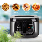 Frytkownica frytownica mocna kompaktowa 2,5 L frytki kurczaki kamille tradycyjna 1800 w czarny