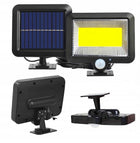 Lampa solarna z czujnikiem ruch i zmierzchu 100 LED naświetlacz IP65 zimne światło 6000K 2 tryby