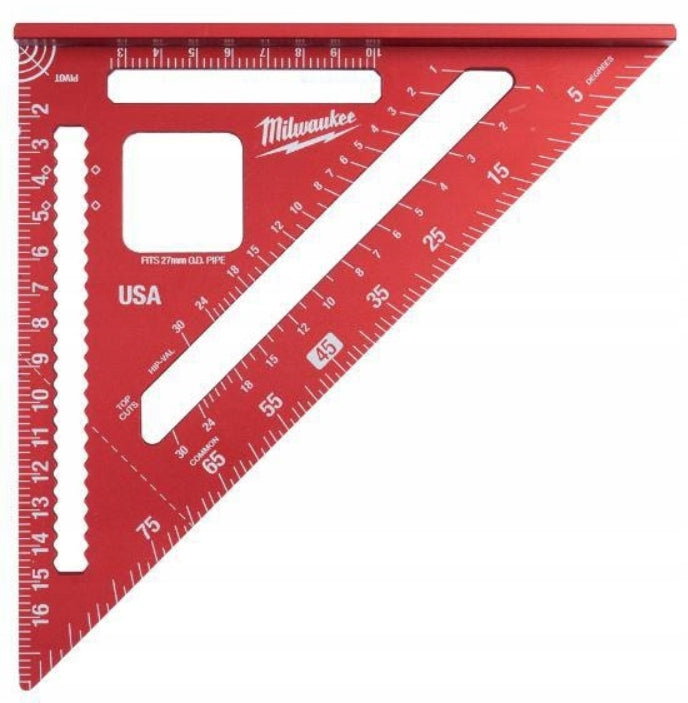 Milwaukee kątownik ciesielski 4932472124 przymiar stolarski metalowy 180 mm do trasowania i wyznaczania kątów