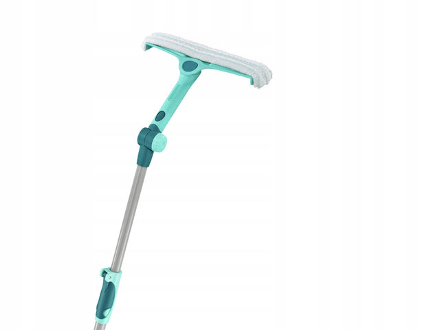Myjka teleskopowa leifheit 51120 do okien 210cm nakładka Micro Duo 32cm 4w1 ściągaczka do szyb, mikrofibra do mycia przeszkleń