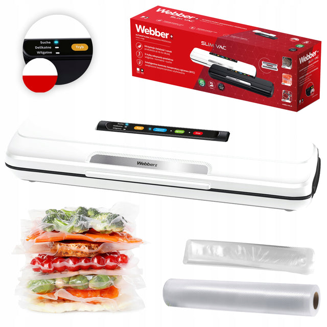 Zgrzewarka próżniowa do folii pakowarka żywności webber V168B automatyczna 110 w