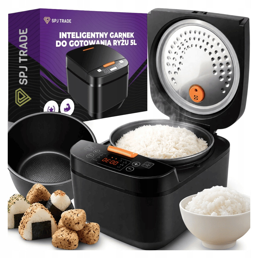 Garnek do gotowania ryżu urządzenie szybkowar Multicooker ryżowar czarny 5 l 900 w