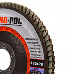 Tarcza listkowa lamelka piórkowa 125 mm P36 mar-pol 10 SZT szlif z 310 sztuk
