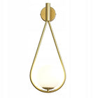 Kinkiet TOOLIGHT ZŁOTY GLAMOUR MLECZNY KLOSZ DO SALONU SYPIALNI DUŻY 50CM lampa ścienna metalowa E27, 1-punktowa, maks