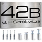 Tabliczka adresowa z numerem domu Adresem Tablica Numer Na Dom 30x20 cm ALU oznaczenie posesji, szyld elewacyjny