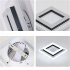Nowoczesna lampa sufitowa LED, plafon kwadratowy, czarny, 24W, 6500K homkel oprawa do domu i korytarza, zintegrowane