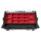 Skrzynka narzędziowa organizer keter cantilever 22" kufer do przenoszenia, 26 l, przegrody, przezroczysta pokrywa
