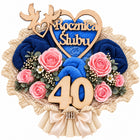 Prezent na 25 40 50 Rocznicę Ślubu Bukiet z ręczników Kwiaty Róże Mydlane do łazienki, 50x100 cm, 410-500 GSM, OEKO-TEX