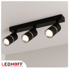 Lampa sufitowa LED kinkiet SPOT oprawa LISTWA 3x GU10 TUBA CZARNA złota oświetlenie ścienne 3-punktowe aluminiowe do
