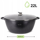 Garnek duży 22,0 L tradycyjny marmurowy kociołek pokrywa indukcja kamille aluminiowy do piekarnika, zmywarki, kuchenek