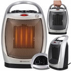 Termowentylator farelka grzejnik elektryczny 1800W ceramiczny z termostatem maksymalna biały do łazienki i pokoju, 3