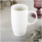 2x Duży Kubek XXL 630 ml Do Kawy Herbaty Wilmax Biały Porcelanowy Wysoki bez wzoru, nadaje się do zmywarki