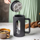 Zaparzacz tłokowy do kawy herbaty ziół 350 ml dzbanek szklany French Press praska francuska, 3 filiżanki, czarny