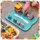 Pojemnik na klocki lego zabawki organizer 3-PIĘTROWY z przegródkami 18 L pudełko plastikowe do przechowywania