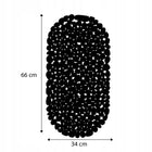 Mata łazienkowa antypoślizgowa 66x34 cm czarna pod prysznic do wanny nakładka kąpielowa owalna 5 mm