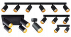 Lampa sufitowa Oprawa halogenowa 6x GU10 LED Kinkiet ruchomy złoty reflektory kierunkowe do wnętrz oświetlenie punktowe
