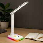 LAMPKA na BIURKO biurkowa nocna szkolna RGB DOTYKOWA podświetlenie REGULACJ lampa LED ściemniana 34 cm biała do