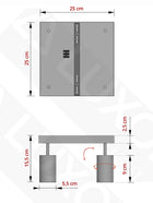 Lampa Sufitowa Żyrandol Plafon Tuby Metal SPOT AG4 LED GU10 czarna oprawa oświetleniowa czteropunktowa do wnętrz