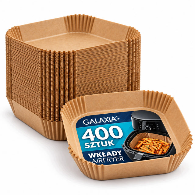 Wkład AIR fryer 400 SZT 20x20cm wkłady papier do frytkownicy beztłuszczowej 20 cm 400 szt.