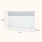 Grzejnik elektryczny konwektorowy przenośny energooszczędny EWX-2000W 740 mm 450 mm grzewcza biały