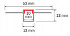 Profil LED Aluminiowy 2m Do Płyt GK Gipsowych 10mm Wpuszczany Regips klosz kanał do taśmy świetlnej, montaż w suficie