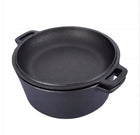 Garnek Żeliwny z Pokrywą 26cm Patelnia Garnek Brytfanka 4,5 L indukcja GAZ naczynie do piekarnika, kuchenki