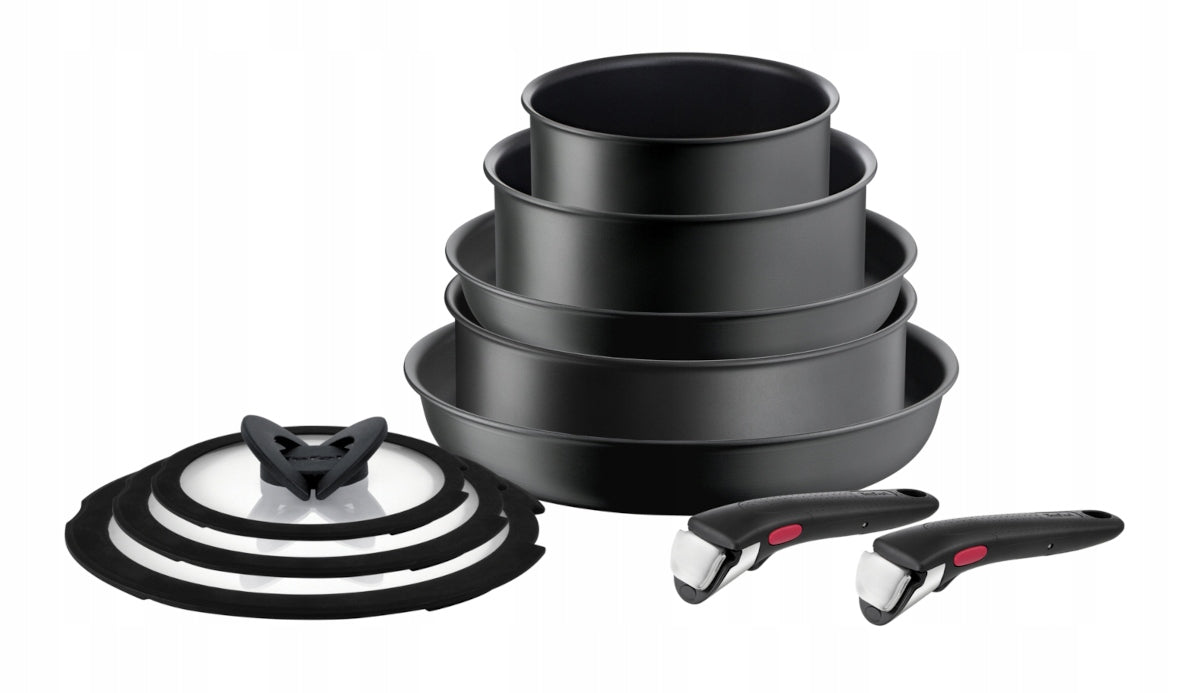 Patelnie garnki tefal Ingenio Ultimate 10el naczynia kuchenne aluminiowe z powłoką nieprzywierającą do indukcji