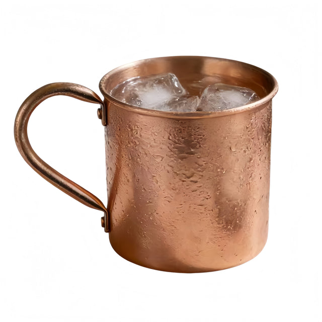 Miedziany Kubek Moscow Mule Młotkowany Kieliszek Koktajlowy z Uchwytem naczynie barowe, do serwowania drinków, pojemność 500 ml