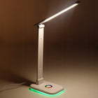 LAMPKA na BIURKO biurkowa nocna szkolna RGB DOTYKOWA podświetlenie REGULACJ lampa LED ściemniana 34 cm biała do
