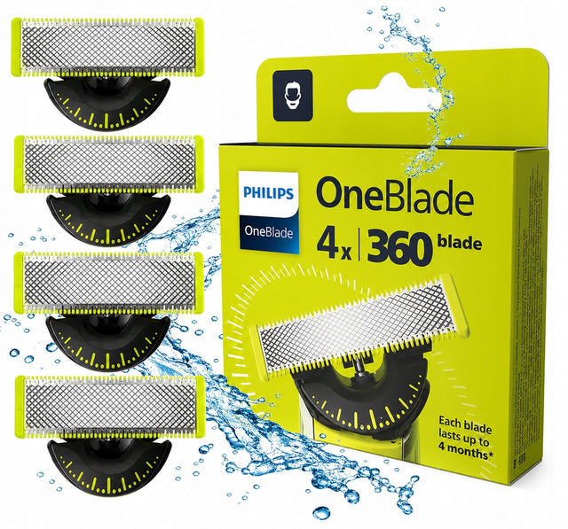 4x ostrza philips oneblade 360 oryginalne ostrze nożyk głowica golarka PRO foliowa