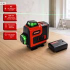 Laser krzyżowy Poziomica Laserowa 4D 360° werkberg 16 linii Statyw Walizka zielona wiązka, zasięg 25 m, dokładność 0,2