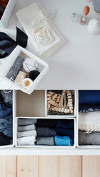 Ikea skubb komplet pojemników 6 szt. biały organizer do szuflady, wkłady do szafy, przechowywanie ubrań, 56 cm