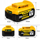 Akumulator Zamiennik DeWalt 20V 6Ah Bateria Li-Ion XR DCB184 DCB200 Mocna pakiet do wkrętarki i narzędzi