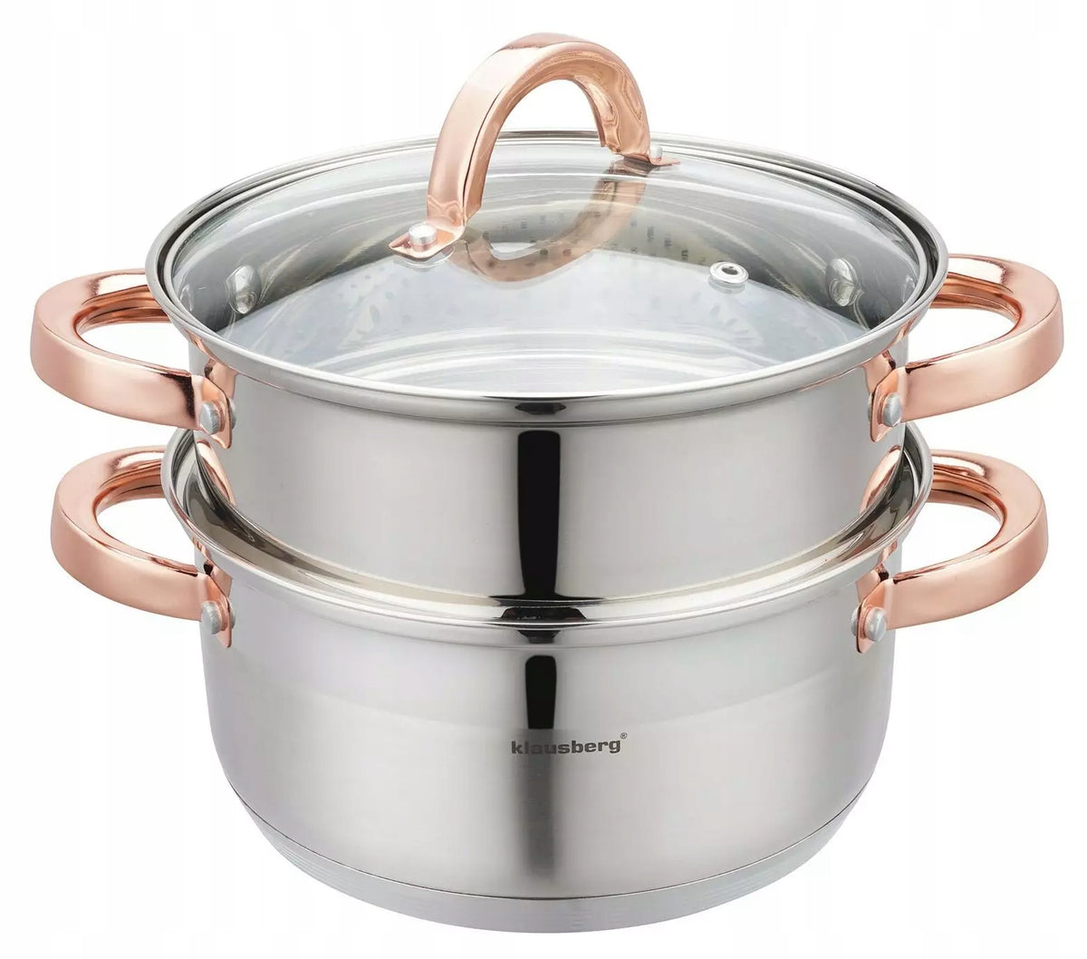 Garnek do gotowania na parze 3 elm, 20cm, 3,1L KB-7728 parowar na indukcję, gaz, kuchenkę elektryczną i ceramiczną, do