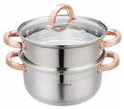 Garnek do gotowania na parze 3 elm, 20cm, 3,1L KB-7728 parowar na indukcję, gaz, kuchenkę elektryczną i ceramiczną, do