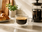 6x SZKLANKI TERMICZNE DO KAWY LATTE ESPRESSO 120ml Z UCHEM ATESTOWANE filiżanki, herbata, podwójna ścianka, szkło