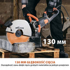 Elektryczna przecinarka tarczowa do betonu Evolution R350DCT 350 mm piła do posadzek, bruzdownica, głębokość cięcia 130