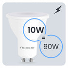 10x Żarówka LED GU10 10W 4000K 900lm 120° WYDAJNA NIE MRUGA PREMIUM CCD lampa reflektorowa do oświetlenia punktowego
