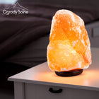 Duża lampa solna 7-9 kg naturalna lampa solna do pokoju dekoracji prezent żarówki w zestawie, zasilanie sieciowe
