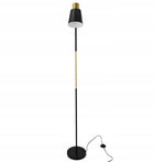 Lampa Podłogowa Stojąca LED Lampka Do Czytania Nocna 1X E27 Włącznik Nożny czarna, salon sypialnia biuro, wysokość 168
