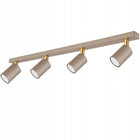 Lampa sufitowa SuperLED Spoti Ecru beżowa złota 4x GU10 oprawa punktowa metalowa, plafon do salonu, 4 źródła światła