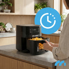 Frytkownica beztłuszczowa 7l 1800W AIR fryer duża okienko frytownica tacki czarny