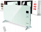 GRZEJNIK PREMIUM 2000W Elektryczny Konwektorowy Szklany PANEL WIFI PILOT 920 mm 430 mm grzewcza biały