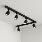 Szynoprzewód Szyna 3m + 5x Lampa GU10 LED Oświetlenie szynowe Zestaw czarny system sufitowy, oprawy punktowe do wnętrz